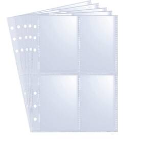 160pockets Azatus 20 Pack - A5 Binder Sleeves 2.5 Inch X3.5 Double-sided 4 Pocket Kp 160pockets Azatus 20 Pack - A5 Binder Sleeves 2.5 Inch X3.5 Double-sided 4 Pocket Kp