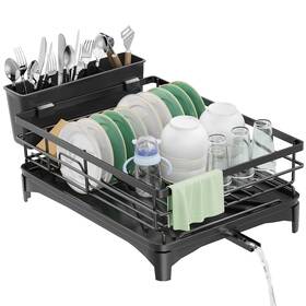 Azevix 635393216259 Dish Drying Rack For Kitchen Counter - Large With Removable