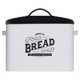 Baie Maison 355520000124 Extra Large White Farmhouse Bread Box For Kitchen Countertop - Breadbox Holde
