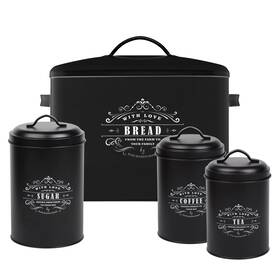 Baie Maison 355520000353 Extra Large Black Farmhouse Bread Box For Kitchen Countertop - Ho Baie Maison 355520000353 Extra Large Black Farmhouse Bread Box For Kitchen Countertop - Ho