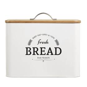 Baie Maison 355520000384 Extra Large White Farmhouse Bread Box For Kitchen Countertop - Breadbox Holde Baie Maison 355520000384 Extra Large White Farmhouse Bread Box For Kitchen Countertop - Breadbox Holde