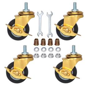 M8-1.25-15 Baisasy Rotus0009 2 Inch Stem Caster Wheels With Brake Metric Size Screw Diameter