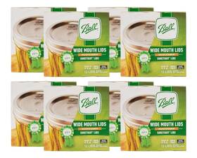 Ball 014400700682 Mason Jar Lids Wide Mouth 12 Ct Pack Of 8 Count