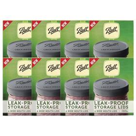 Ball 014400700934 Mason Jar Leak-proof Lids Wide Mouth 6 Ct Pack Of 8