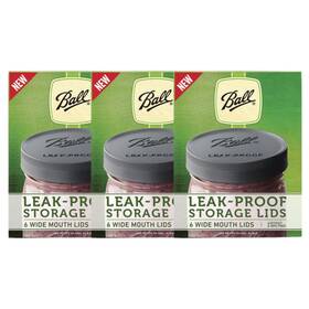 1440010812 Ball Mason Jar Leak-proof Lids Wide Mouth 6 Ct Pack Of 3