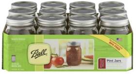 Ball 789246725624 12 Mason Jar With Lid - Regular Mouth 16 Oz By Jarden Packs Of