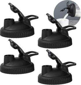 D00043 Balter-d Pour Spout Lid For Wide Mouth Mason Jars Leak-proof Ball Canning Lids Black