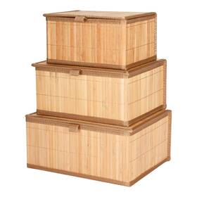 Bamo-000105 Bamodi Bamboo Decorative Storage Boxes With Lids - Nesting Rectangular Lidded Box Fo Bamo-000105 Bamodi Bamboo Decorative Storage Boxes With Lids - Nesting Rectangular Lidded Box Fo