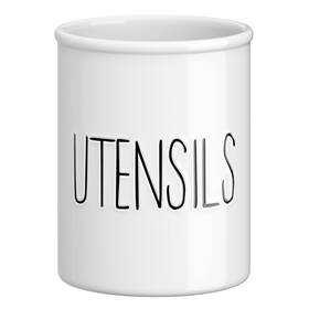 Barnyard Designs 810065146489 Ceramic Farmhouse Kitchen Utensil Holder For Countertop Dec