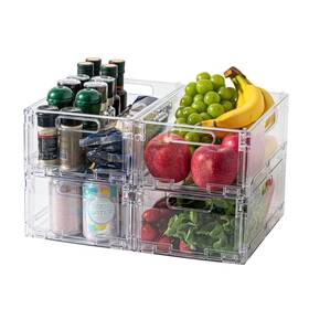 Lbasket-4m Basedfloor 4-pack Foldable Plastic Baskets Stackable Storage With Handles For O Lbasket-4m Basedfloor 4-pack Foldable Plastic Baskets Stackable Storage With Handles For O