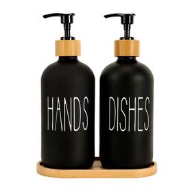 Bsd003 Baynlayn Matte Black Glass Soap Dispenser Set Hand And Dish Dispensers Suitable F Bsd003 Baynlayn Matte Black Glass Soap Dispenser Set Hand And Dish Dispensers Suitable F