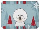 Bb1713rug  Carolines Treasures Winter Holiday Bichon Frise Floor Mat 638508634252