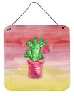 Bb7361ds66  Carolines Treasures Flowering Cactus Watercolor Metal Print Caroline 638508834539