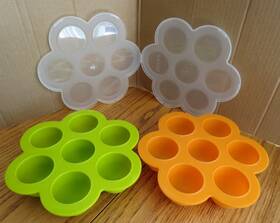 P107028 Beaba Multi-portion Silicone Freezer Baby Food Storage Container And Lid Set Of 2