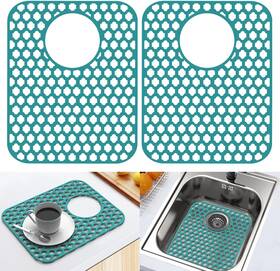 Bh-1311 Behok 2 Pack Green Silicone Sink Protectors For Kitchen Sinks 13.58 Inch X Bh-1311 Behok 2 Pack Green Silicone Sink Protectors For Kitchen Sinks 13.58 Inch X