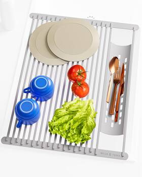 Belle Terre 060880760703 Large Dish Drying Rack For Kitchen Sink - Over Rac... Fast Ship