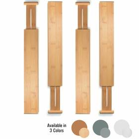 Belmint 365779700033 Bamboo Kitchen Drawer Organizer Bambusi Expandable Grey Set Of 4 Belmint 365779700033 Bamboo Kitchen Drawer Organizer Bambusi Expandable Grey Set Of 4