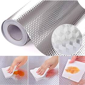 Cm092 Beminh Kitchen Wallpaper Oil Proof Sticker Aluminum Foil Backsplash Self-adhe Cm092 Beminh Kitchen Wallpaper Oil Proof Sticker Aluminum Foil Backsplash Self-adhe