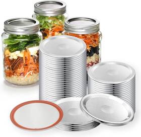 Br-002 Benrain Canning Lids Regular Mouth 100 Count Mason Jar Upgrade Silver Br-002 Benrain Canning Lids Regular Mouth 100 Count Mason Jar Upgrade Silver