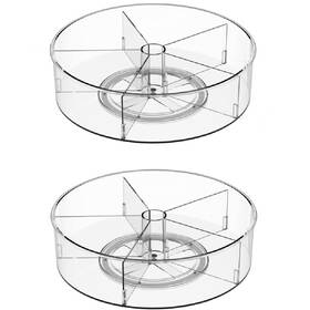 Benzoyl 786411049837 Plastic Round Lazy Susan Rotating Turntable Food Storage Container For Cabine Benzoyl 786411049837 Plastic Round Lazy Susan Rotating Turntable Food Storage Container For Cabine