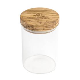 35101 Berard Glass Storage Jar With Olive Wood Lid 20-ounce