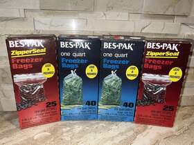 Bespak 029900100702 Quart And Pint Size Freezer Bags Vintage Discontinued Read