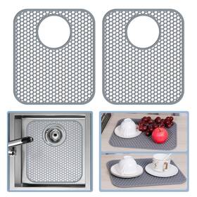 13.58ftftx Bestjing 737417072701 2 Pack Silicone Kitchen Sink Protector Mat With Rear Drain - 11.6ftft