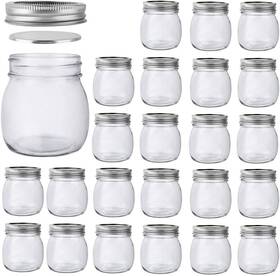 Betrome 791262277940 10 Oz Mason Jars 24 Pack 300ml Glass Canning With 10oz Silver Betrome 791262277940 10 Oz Mason Jars 24 Pack 300ml Glass Canning With 10oz Silver