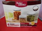 Better Homes And Gardens 6 Piece Flip Tite Containers White Bpa Free Open Box 786348770040