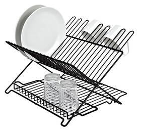 1483 Better Houseware 1483/e Junior Folding Dish Rack Black 1483 Better Houseware 1483/e Junior Folding Dish Rack Black