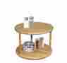 Bh01852 Home Basics New 2 Tier Level Natural Bamboo Spice Rack Lazy Susan 886466018526