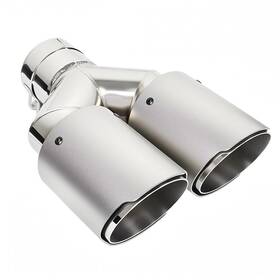 Bp056 Bielpord Burnt 2.5in Dual 2.5 Inch Inlet 3.5 Outlet Exhaust Tips Fit For 62-63 Mm Od Tailpipe P