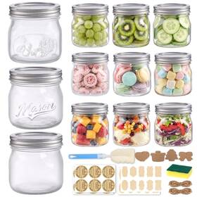 Bi123 Bigivaca 16 Oz Wide Mouth Mason Jars 12 Pack Canning With Clear Bi123 Bigivaca 16 Oz Wide Mouth Mason Jars 12 Pack Canning With Clear