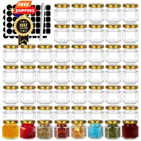 Bigius-088 Bigivaca 1.5 Oz Mini Honey Jars - 48 Pack Hexagon Oz-48 1.5oz-48pcs
