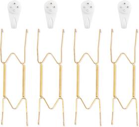 Ym-314d4-go Bilillo 4 Pack Plate Hangers For The Wall 9&apos &apos -11&apos Gold
