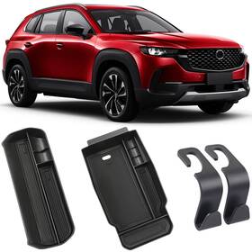 B-mcx-50-357 Birbenben 4pcs For Mazda Cx50 And Cx-50 Hybrid Center Console 4 Pcs Black