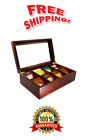 Bl0108-c The Bamboo Leaf Cherrywood Tea Storage Chest Box 646437793537