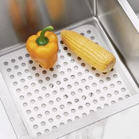Ssmt-2301 Bligli Small Sink Mat 1 Pack White 11.2x12.7inch Protector Mats For Bott