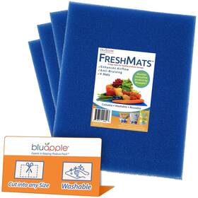 Bluapple 856610008093 Freshmats Refrigerator Bin Liner Fridge Drawer Mats Crisper Life Extender