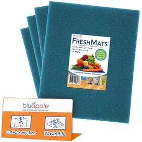 Bluapple 856610008192 Freshmats Refrigerator Bin Liner Fridge Drawer Mats Crisper Life Extender