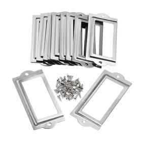 Bluecell World 604348745441 20pcs 80 X 35mm Silver Color Metal Office File Cabinet Shelves Drawe