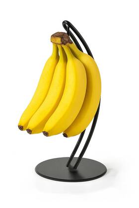 Bnyd 851774008217 Banana Holder Stand For Kitchen Counter Black Hanger With Hook Fruit