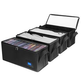 B-c-b-4-c Boatisle Cd Case Holder With Handles And Clear Lid 4-pack Black Storag... Fas