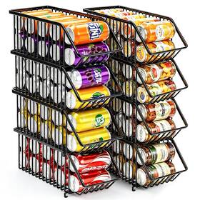 Boeetech 717929179570 Stackable Soda Can Dispenser Organizer Rack Stacking Dispensers Refriger
