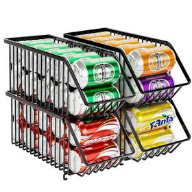 Boeetech 735209276160 Soda Can Organizer Of 4 Pack Stackable For Pantry Storage