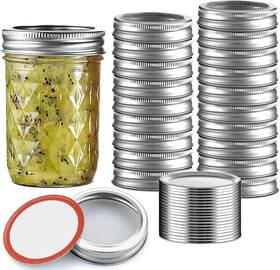 Xt111 Bomex 20pcs Regular Mouth Canning Lids For 2.75in/70mm Food Grade Silver Xt111 Bomex 20pcs Regular Mouth Canning Lids For 2.75in/70mm Food Grade Silver