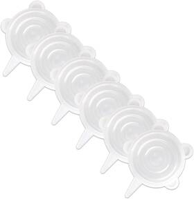 Hbxg202404070001 Boozyer 6.5cm Silicone Stretch Lids 6 Pack Same Size Thicker 2.56inch White