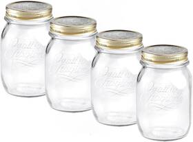 Bor349750udlv Bormioli Rocco Quattro Stagioni Set Of 4 Clear Airtight Mason 17 Oz. Trans Bor349750udlv Bormioli Rocco Quattro Stagioni Set Of 4 Clear Airtight Mason 17 Oz. Trans