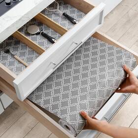 Bounmer 797999372095 Shelf Liner For Kitchen Cabinets Nonadhesive Strong Grip Waterproof And Washable