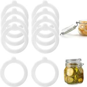 539554 Brand Vin Beauty 2 Ufvmegxy 10pcs Rubber Seals For Glass Jars 3.75 Inch Silicone Jar Gaskets White